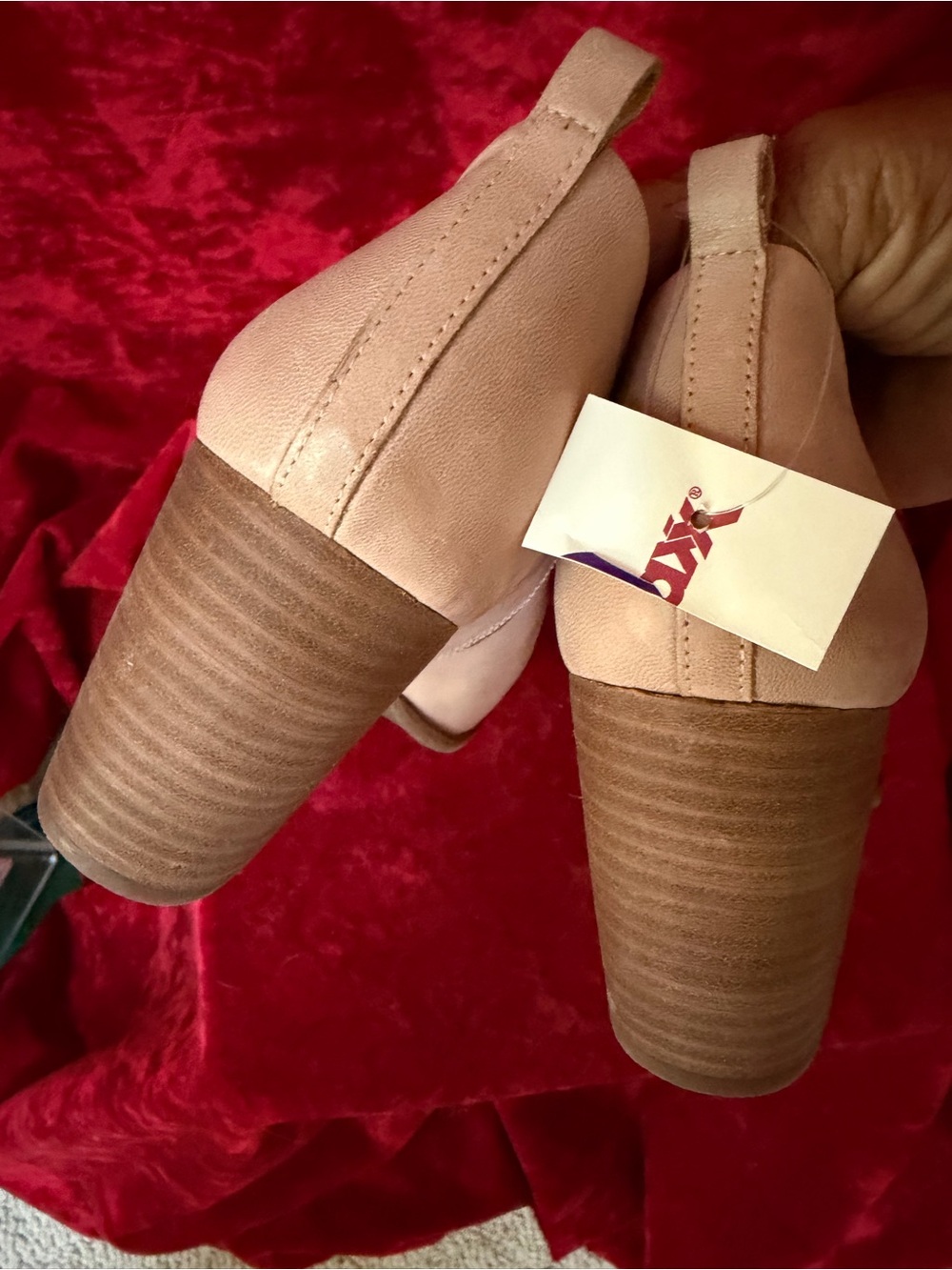 NWT Lucky Brand Leather Peep Toe Bootie Sz 8.5 - Picture 4 of 7